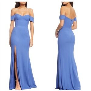 Dress the Population Royal Blue Gown with Slit